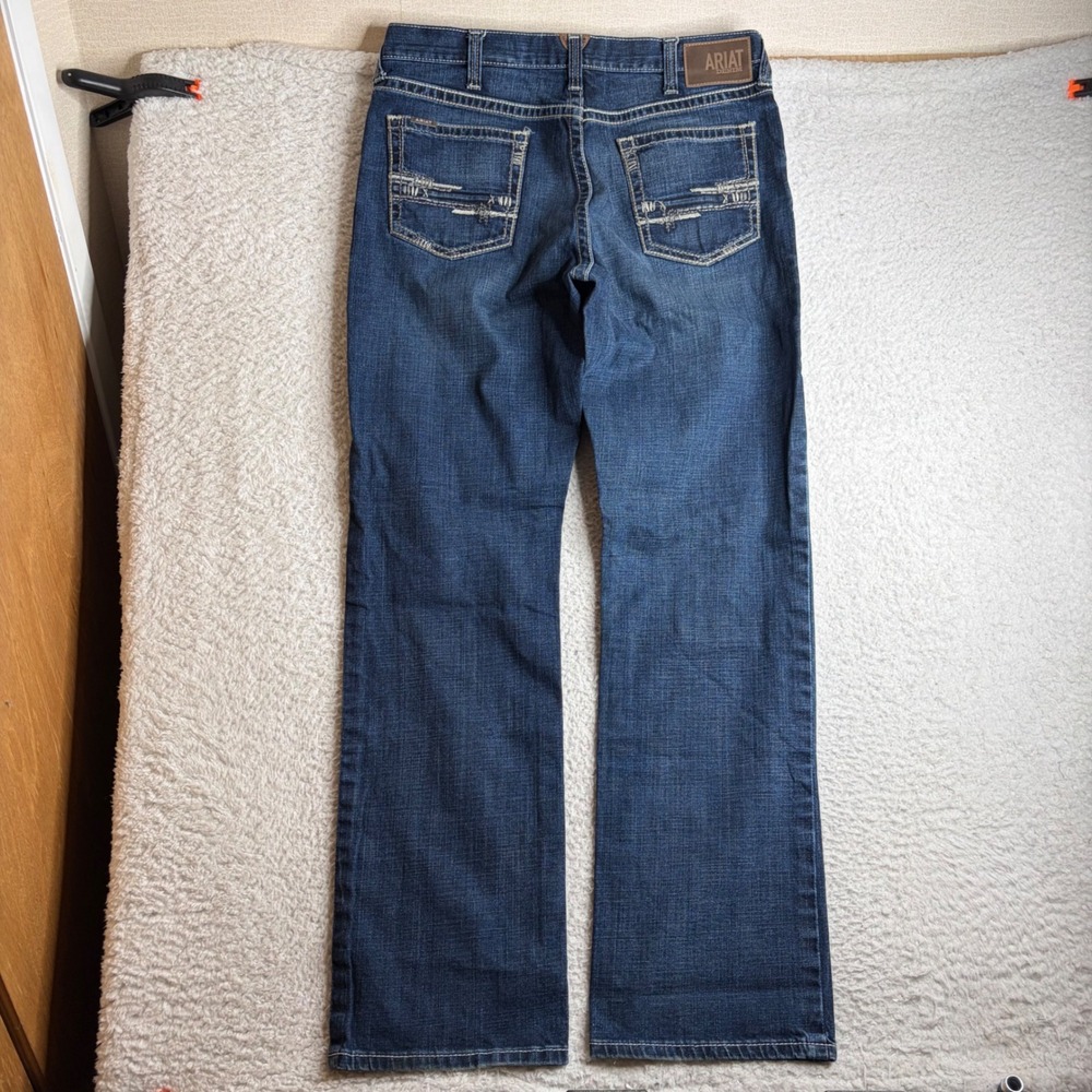 Ariat M4 Low Rise Boot Cut Jeans Mens 36x36 (35) Dark Wash Denim Workwear